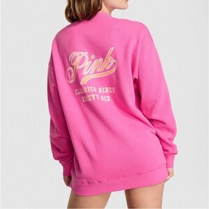 Victoria’s Secret PINK limited edition ivy fleece oversized crew sweatshirt